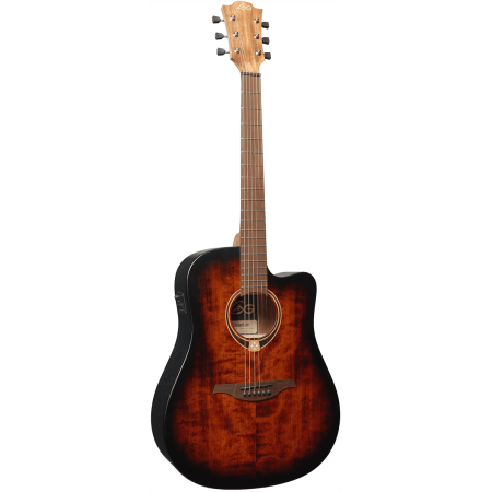 LÂG - T70DCE B&B - Dreadnought cutaway electro Black and Brown