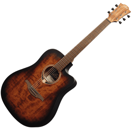 LÂG - T70DCE B&B - Dreadnought cutaway electro Black and Brown