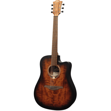 LÂG - T70DCE B&B - Dreadnought cutaway electro Black and Brown