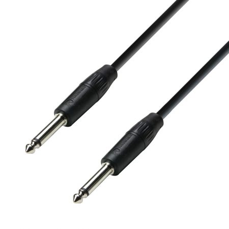 Adam Hall - K3S215PP0500 - Speaker Cable 2 x 1.5 mm² 6.3 mm Jack mono to 6.3 mm Jack mono - 5.00 m