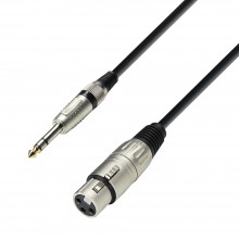 Adam Hall - K3BFV0100 - Microphone Cable XLR female to 6.3 mm Jack stereo - 1.00 m