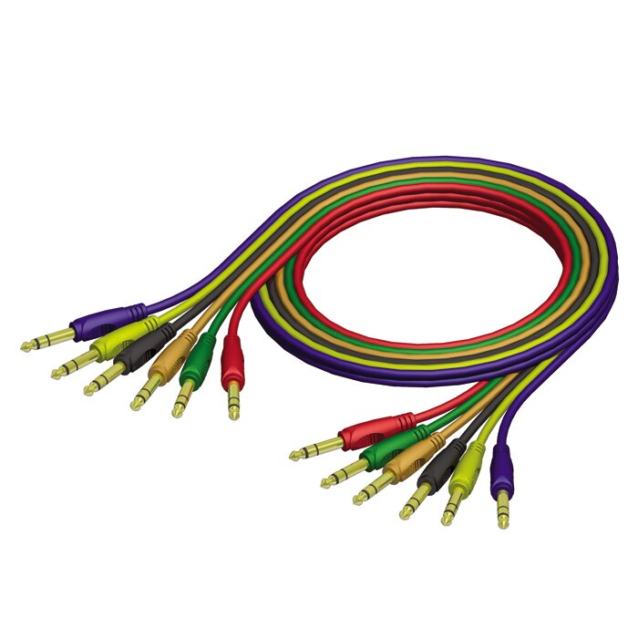 Adam Hall - Set c�bles Patch ProCab Jack 6,35 mm st�r�o / Jack 6,35 mm st�r�o - 0,6 m