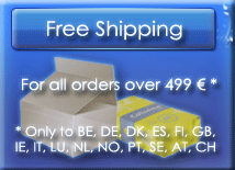 SHIPPING OFFERED : For all orders over 499� the shipping is free. *

* Only to Germany, Belgium, Netherlands, Luxembourg, Great Britain, Italy, Spain, Austria, Denmark, Ireland and Portugal, Finland, Norway, Sweden and Switzerland.